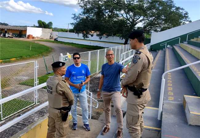 Camacã: Polícia Militar faz vistorias no Estádio Ribeirão

